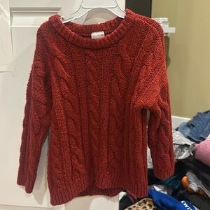 Abercrombie kids red cable knit sweater, only worn once